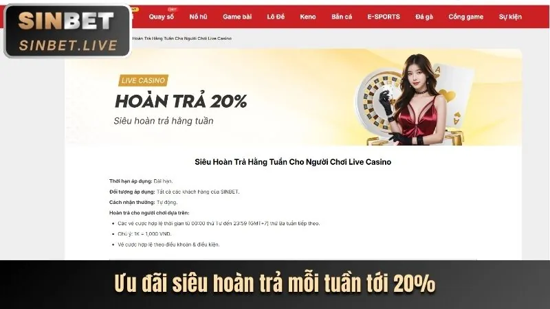 Thưởng sinh nhật và VIP độc quyền sin 888